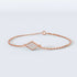 Round Lab-Grown Diamond Pavé Rhombus Bracelet in Rose Gold Side View